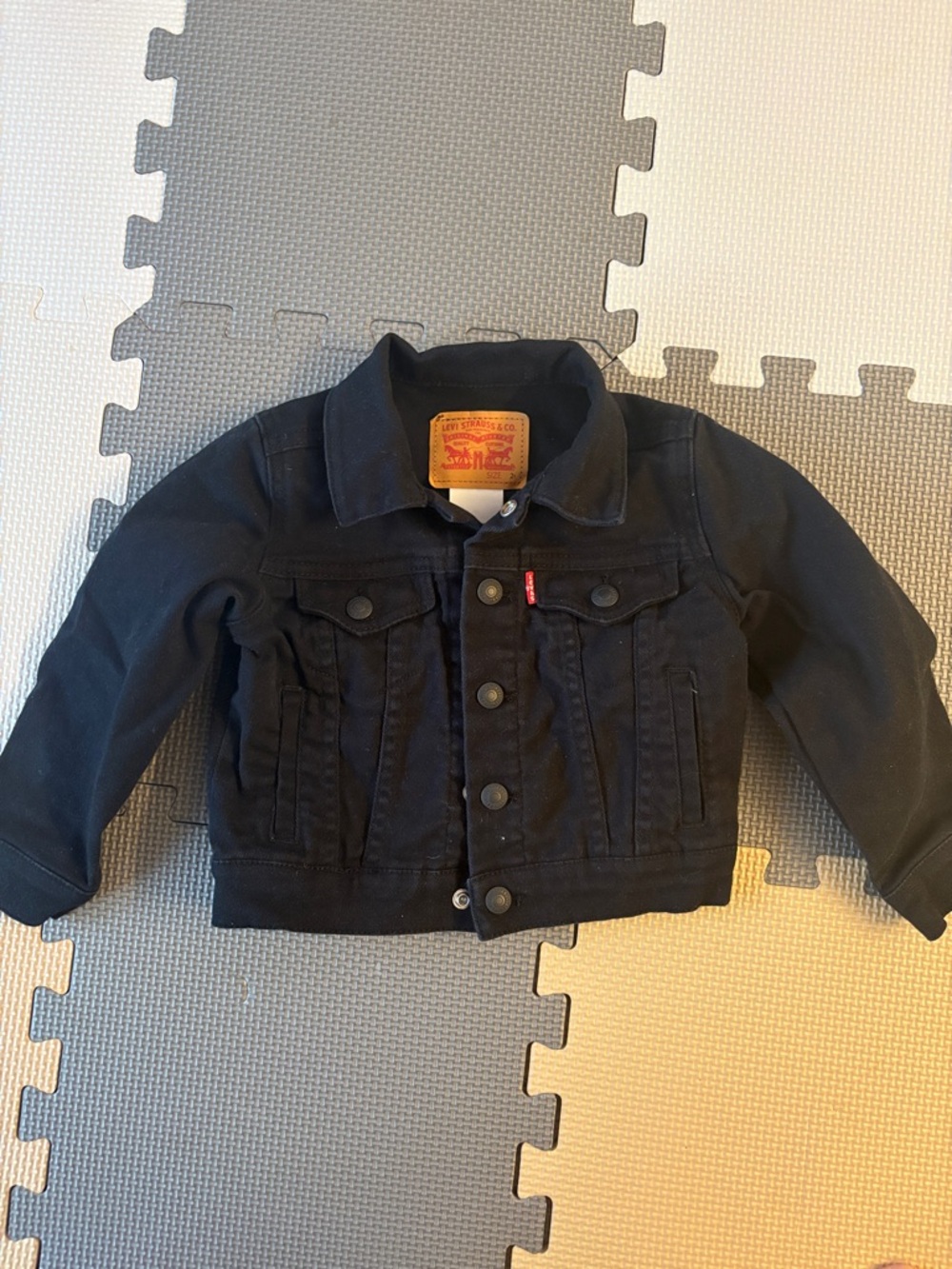 Levi's Kids Black Denim Trucker Jacket